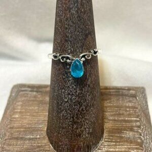 Drop of Sky Silver Ring